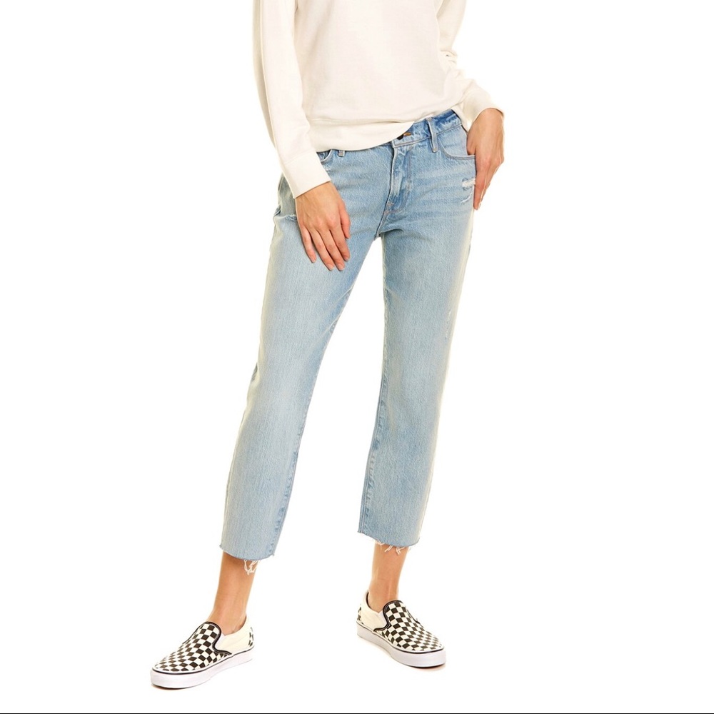 Frame Denim Light Wash Cropped Ankle Jeans